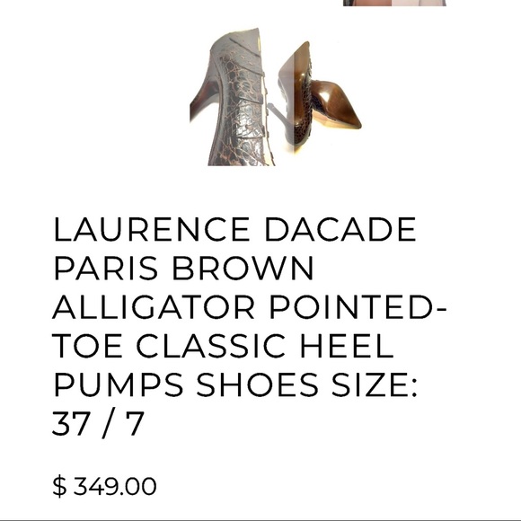 Crocodile Pumps by Laurence Decade Red Made in Italy Size 6.5 - Picture 8 of 8